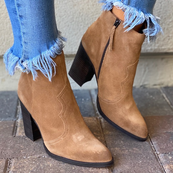 Genuine Leather Distressed Burnished Ankle Boots - Picture 6 of 11